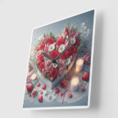 Horloge murale florale intemporelle (Angle)