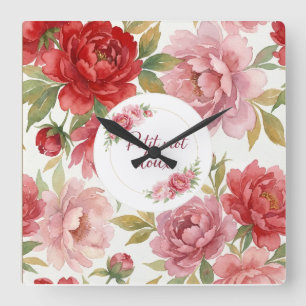 Horloge murale florale Petit mot doux  