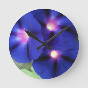 Horloge murale florale pourpre