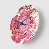 Horloge murale florale rose vintage (Angle)