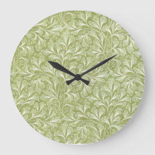 Horloge murale florale Verdant Whimsy