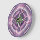 horloge murale florale violette (Angle)