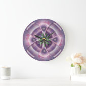 horloge murale florale violette (Maison)