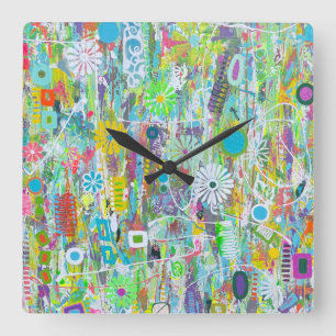 Horloge murale Flower Power