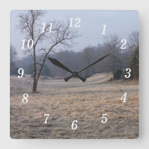 Horloge murale Foggy Meadow