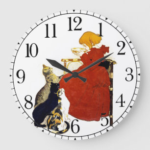 Horloge murale française de Nouveau d'art de lait
