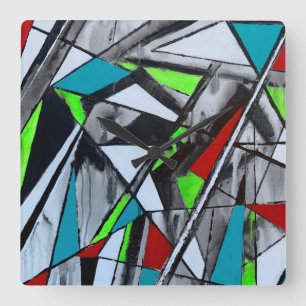 Horloge murale fumée et miroirs