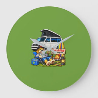 Horloge murale ''Funny Camper Van'' ''La vie est d