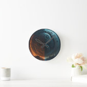 Horloge murale futuriste Yin Yang (Maison)