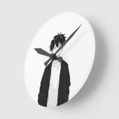 Horloge murale garçon anime minimaliste (Angle)