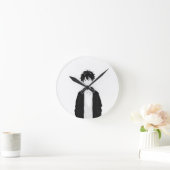 Horloge murale garçon anime minimaliste (Maison)