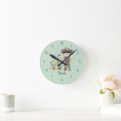 Horloge murale garçon bleu mignon cowboy (Maison)