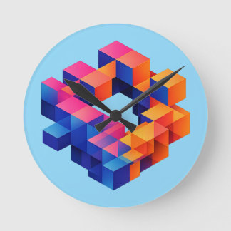 Horloge murale géométrique abstraite
