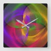 Horloge murale géométrique circulaire brillante (Recto)