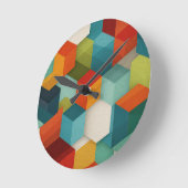 Horloge murale géométrique cube de style milieu de (Angle)