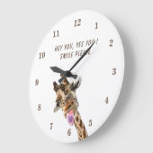 Horloge Murale Girafe Drôle (Angle)