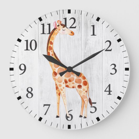 Horloge murale girafe mignonne (Recto)