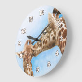 Horloge murale Giraffe & Calf (Angle)