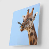 horloge murale Giraffe Portrait (Angle)
