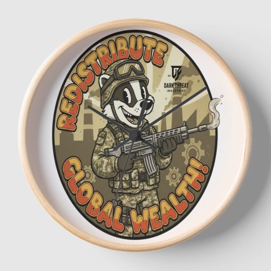 Horloge murale Global Wealth Badger (Recto)