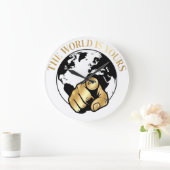 Horloge murale globe de luxe 'Le Monde est à Vous' (Maison)