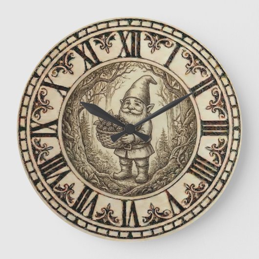 Horloge murale Gnome – Décoration de Ferme (Recto)
