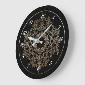 Horloge murale Gold Filigree Motif (Angle)