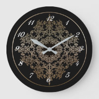 Horloge murale Gold Filigree Motif