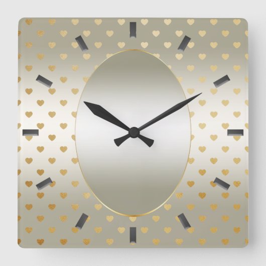 Horloge murale Gold Hearts (Recto)