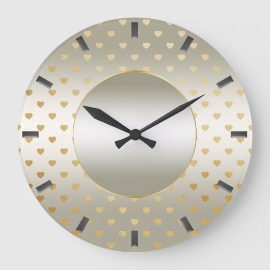 Horloge murale Gold Hearts (Recto)