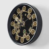 Horloge murale Gold Steampunk (Angle)