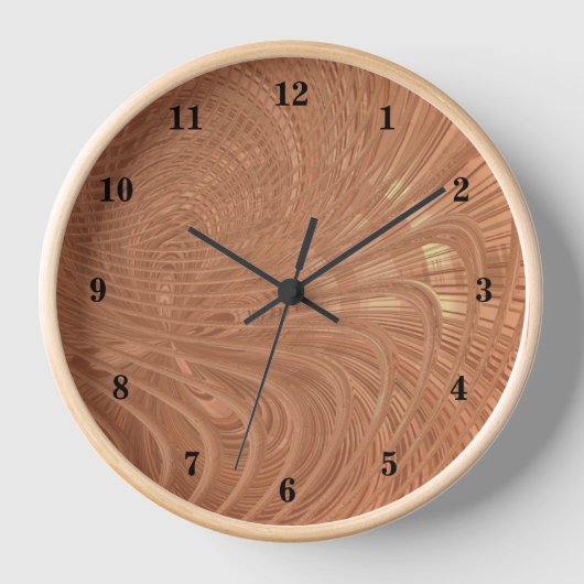Horloge murale Gold Wave Design d'art moderne (Recto)