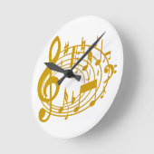 Horloge murale Golden Notes (Angle)