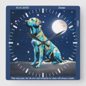 Horloge murale Golden Retriever Lune : Un Pi Intem (Recto)