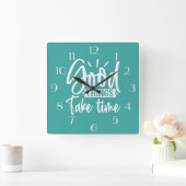 Horloge murale Good Things Take Time (Maison)