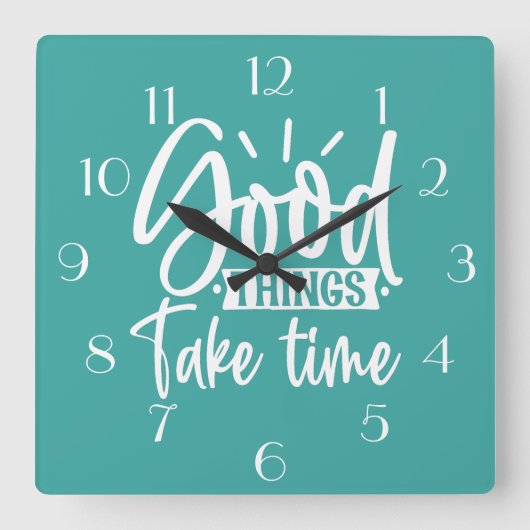 Horloge murale Good Things Take Time (Recto)