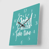 Horloge murale Good Things Take Time (Angle)