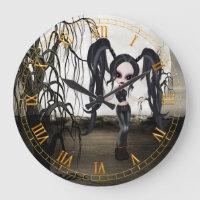 Horloge murale Goth Girl