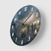 Horloge murale gothique du cimetière (Angle)