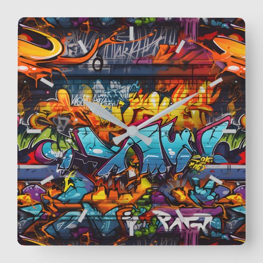 Horloge murale Graffiti (Recto)