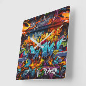 Horloge murale Graffiti (Angle)