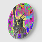 Horloge murale graffiti Liberty Punk – Vibrations (Angle)