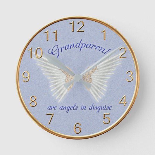 Horloge murale Grands-parents sont des anges (Recto)