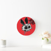 Horloge murale graphique crâne de lapin (Maison)