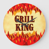 Horloge murale Grill King BBQ Red Flames (Recto)