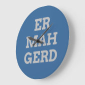 Horloge murale gris Ermahgerd (Angle)