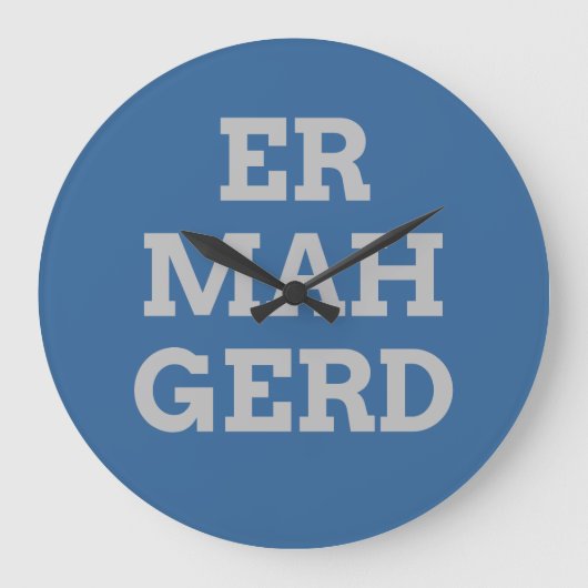 Horloge murale gris Ermahgerd (Recto)