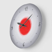 Horloge murale grise/blanche tourbillonnante avec  (Angle)