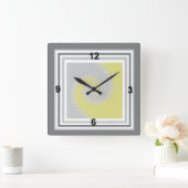 Horloge murale grise et Chartreuse élégante de (Maison)