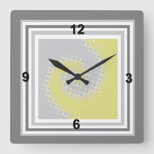Horloge murale grise et Chartreuse élégante de (Recto)